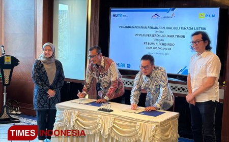 PLN Jatim–PT BSI Tanda Tangani Perjanjian Jual Beli Tenaga Listrik Daya 280 MVA untuk Proyek Tembaga Tujuh Bukit dan Suplai Banyuwangi Selatan