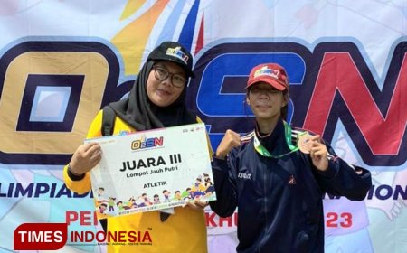 Tekun Berlatih, Syifa Siswa SLB Yayasan Bahagia Kota Tasikmalaya Juara 3 O2SN Lompat Jauh