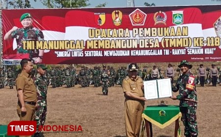 300 Personel Gabungan Terlibat TMMD Kodim 0818 di Desa Sumberpetung