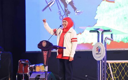 Gubernur Khofifah Wujudkan Atlet Berkelas Dunia di Peringatan Haornas Jatim 2023