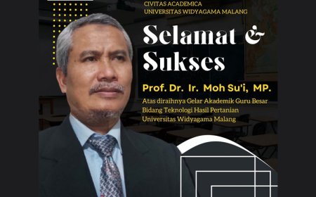 UWG Malang Bangga dengan Profesor Baru: Prof Dr Ir Moh Su’i, MP