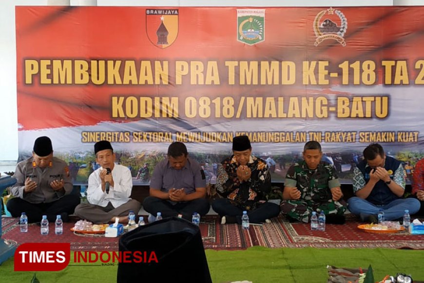 Desa Sumberpetung Jadi Lokasi TMMD ke&#45;118, Kodim 0818 Kabupaten Malang Batu Berikan Bantuan TNI