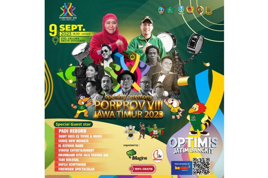 Gubernur Jatim Undang Masyarakat Meriahkan Opening Ceremony Porprov VIII Jatim