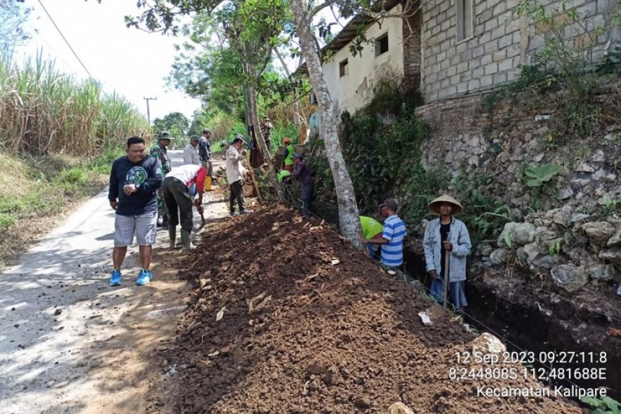 Percepatan Pembangunan Infrastruktur Program Pra TMMD di Desa Sumberpetung Mendapat Apresiasi Positif