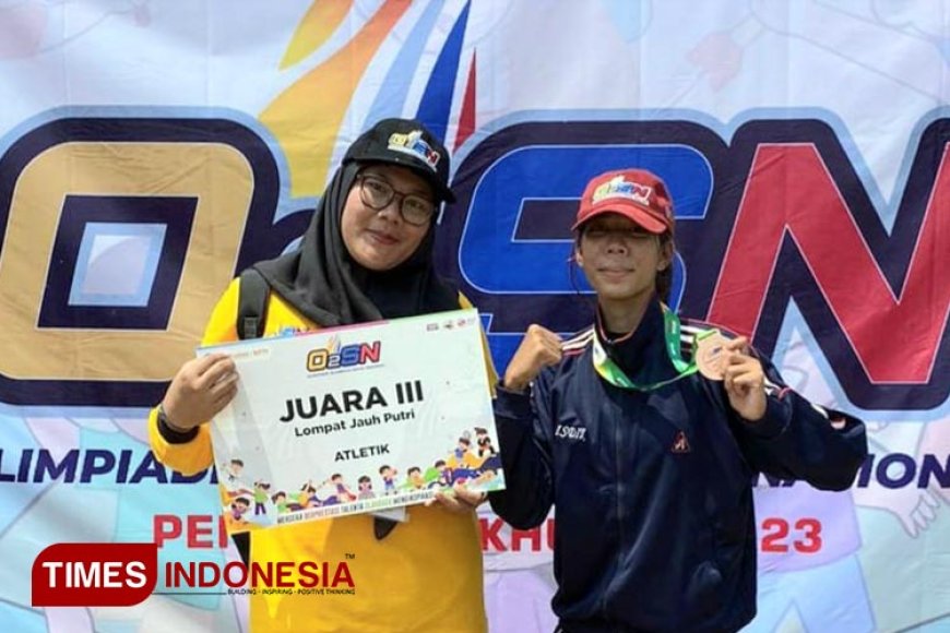 Tekun Berlatih, Syifa Siswa SLB Yayasan Bahagia Kota Tasikmalaya Juara 3 O2SN Lompat Jauh