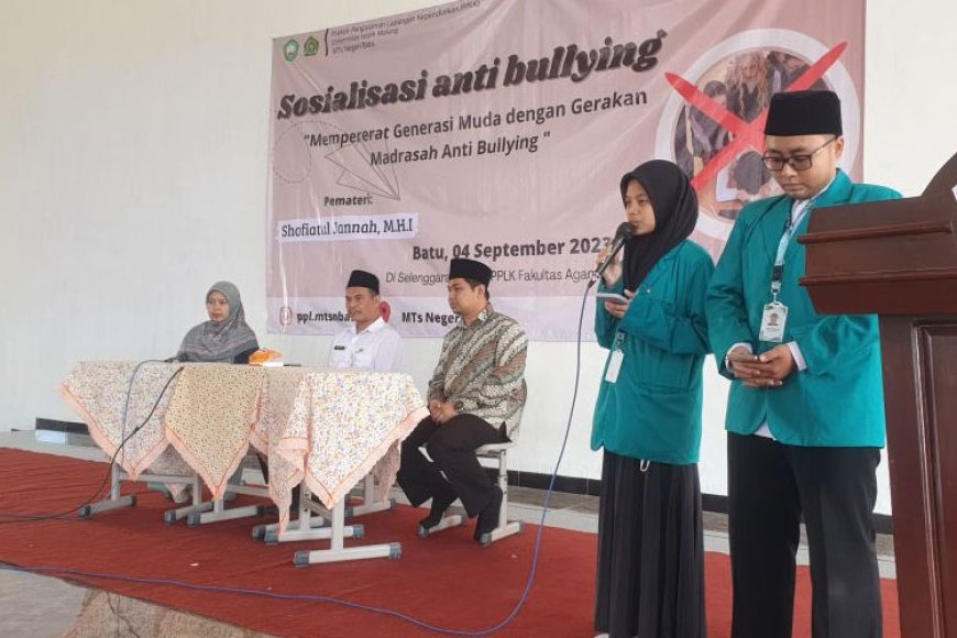 Mahasiswa PPLK Fakultas Agama Islam Unisma Malang Gelar Sosialisasi Anti Bullying di MTSN Kota Batu