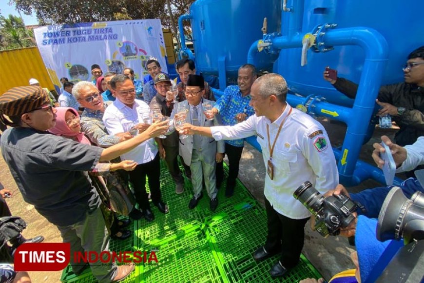 Komitmen Kemandirian Air Baku, Wali Kota Malang Resmikan SPAM Tower Tugu Tirta