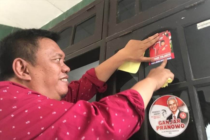 Pertebal Popularitas Capres Ganjar di Sidoarjo, Hari Yulianto Stikerisasi ke Desa&#45;desa