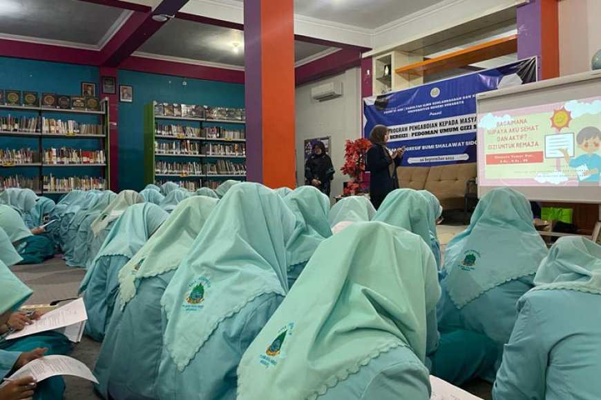 Tim S1 Gizi Unesa Surabaya Sosialisasi Aksi Bergizi Pedoman Umum Gizi Seimbang dan Isi Piringku di Sidoarjo