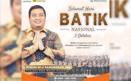 Hari Batik Nasional, H. Puguh Wiji Pamungkas Ajak Masyarakat Kenakan Batik Sebagai Identitas dan Warisan Budaya Indonesia