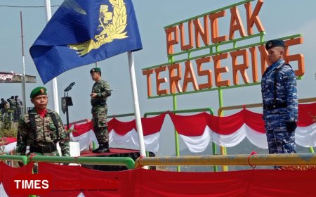 Upacara Peringatan HUT ke-78 TNI Digelar di Puncak Penyaweuyan Majalengka