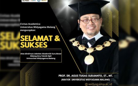 Rektor UWG Malang Dr Agus Tugas Sudjianto ST MT Raih Jabatan Akademik Dosen Guru Besar Bidang Ilmu Geoteknik