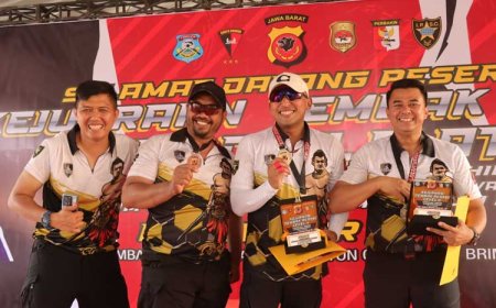 Polres Majalengka Boyong 4 Piala, AKBP Indra Novianto Juara 1 Lomba Tembak