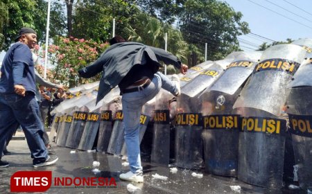 Ratusan Personel Dilibatkan dalam Simulasi Pengamanan Pemilu Polres Kediri Kota