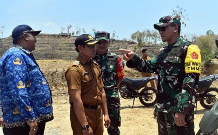 Dandim Dampingi Tim Wasev Mabesad Tinjau Lokasi TMMD Ke-118 Kodim 0811 Tuban