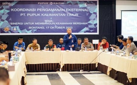 Jaga Kondusifitas Daerah, Pupuk Kaltim Gelar Koordinasi Pengamanan Bersama Unsur Masyarakat