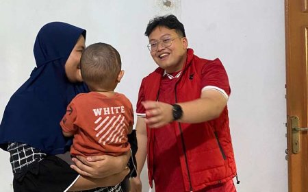 Caleg PDIP Abraham Garuda Bantu Proses Penyembuhan Bayi Stunting di Tangerang