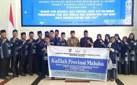 Sekda Lepas 40 Kafilah Provinsi Maluku Ikuti STQH Nasional XXVII Jambi