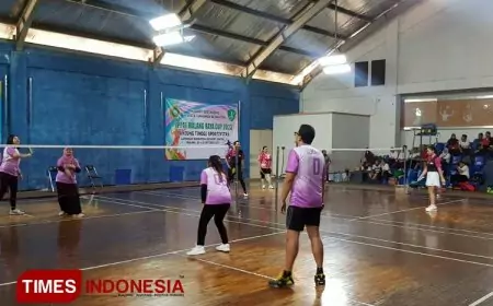 Ratusan Peserta Antusias Ikuti Turnamen Badminton IPPAT Malang Raya