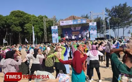 Ribuan Warga Tuban-Bojonegoro Ikuti Senam Sehat di Tanah Mas