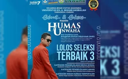 Humas Unwaha Jombang Borong 4 Penghargaan Bergengsi dari LLDIKTI Wilayah VII Jatim