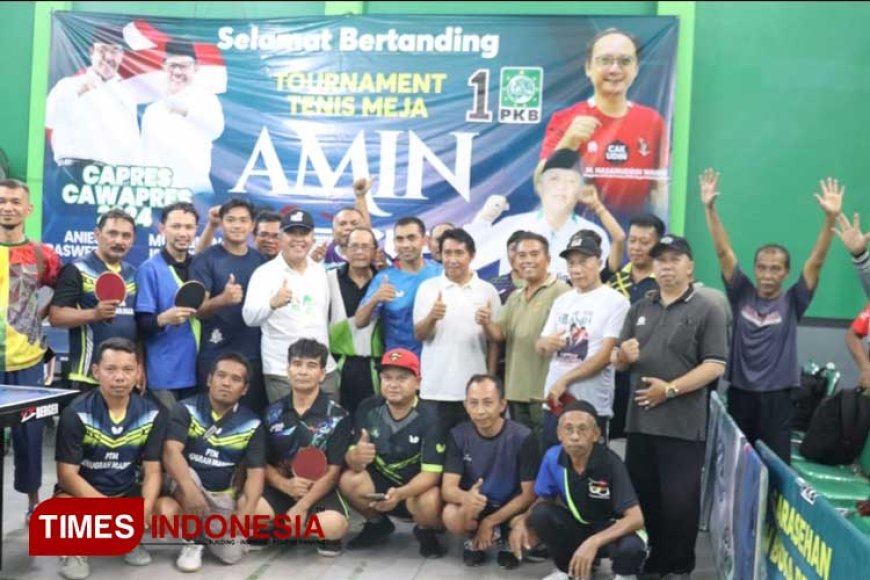 DPC PKB Kabupaten Malang Sosialisasikan AMIN Melalui Turnamen Tenis Meja