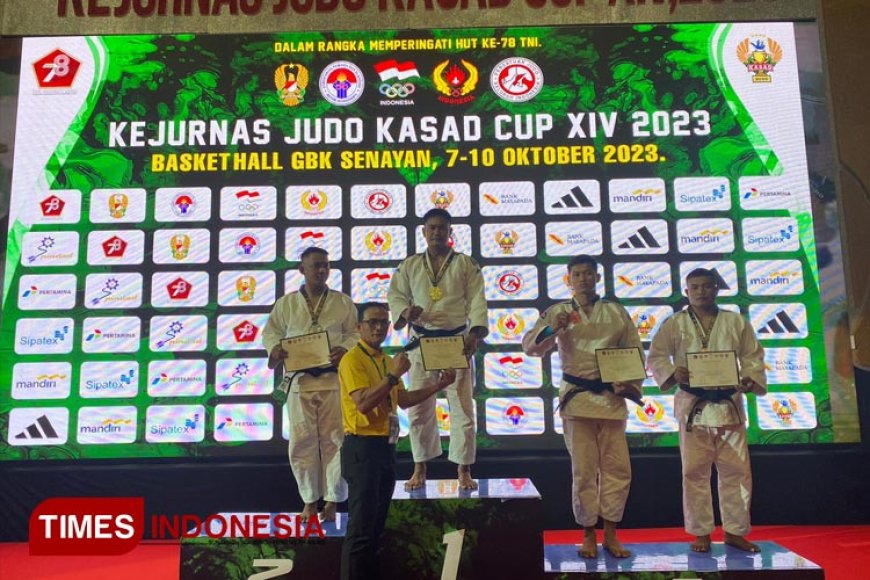 Serda Guntoro, Anggota Kodim Surabaya Timur Raih Medali Emas di Kejurnas Judo Kasad Cup XIV 2023