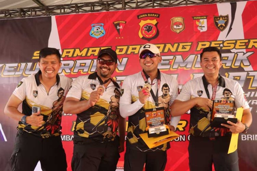 Polres Majalengka Boyong 4 Piala, AKBP Indra Novianto Juara 1 Lomba Tembak