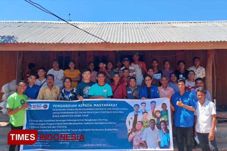 Pencegahan Stunting, Unkriswina PKM di Desa Maubokul Sumba Timur
