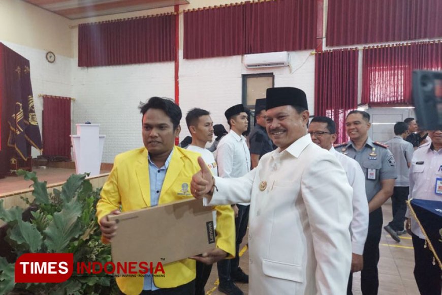 Penandatanganan Perjanjian Kerja Sama Pendidikan oleh Kepala Lapas Kelas I Madiun, Walikota, dan Direktur UT Surabaya yang Bersejarah