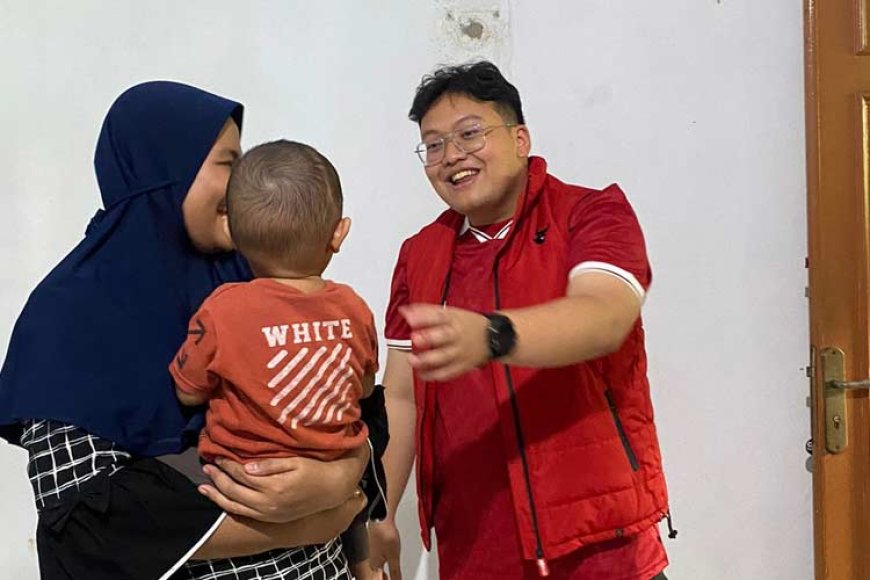 Caleg PDIP Abraham Garuda Bantu Proses Penyembuhan Bayi Stunting di Tangerang