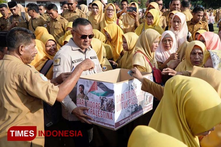 Wawali dan Pegawai Pemkot Tidore Galang Donasi untuk Palestina