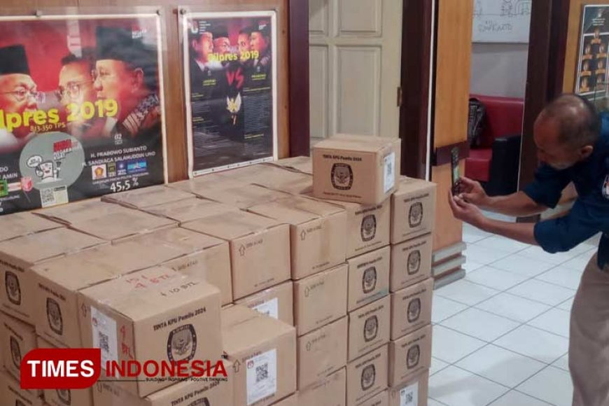 Logistik Mulai Dikirim, KPU Kota Malang Baru Terima 4.904 Botol Tinta Pemilu 2024