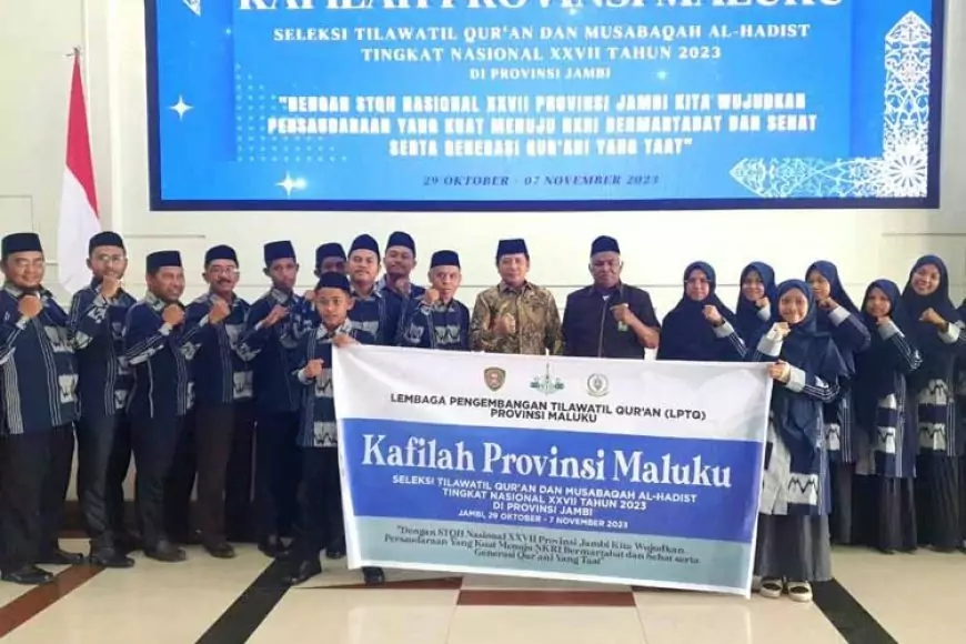 Sekda Lepas 40 Kafilah Provinsi Maluku Ikuti STQH Nasional XXVII Jambi