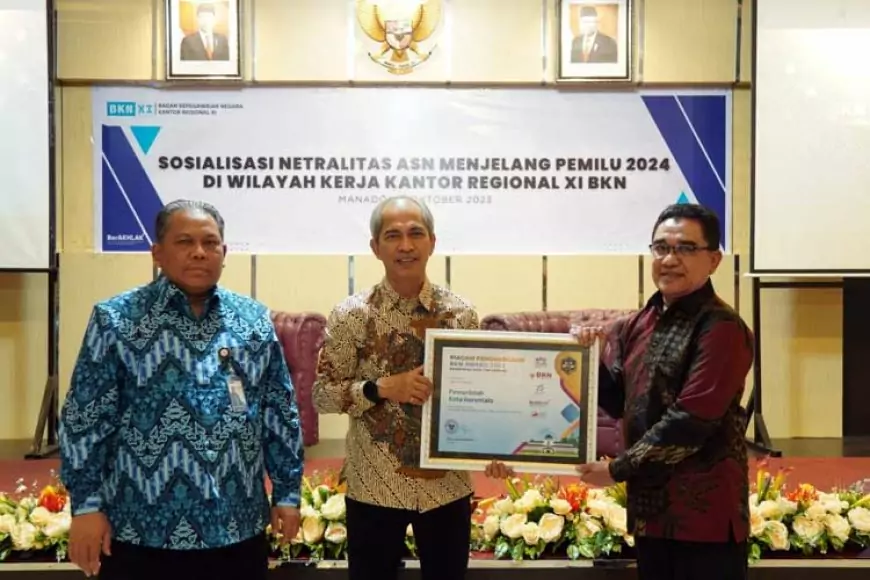 Pemerintah Kota Gorontalo Dapat Penghargaan BKN Award 2023