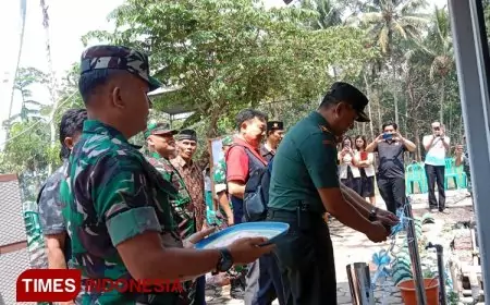 Dandim Malang - Batu bersama Rotary Club Malang Of Central Resmikan Rumah Layak Huni di Pakisaji 