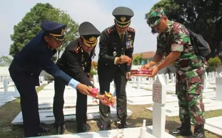 Dandim 0612/Tasikmalaya Pimpin Ziarah Nasional di TMP Kusuma Bangsa