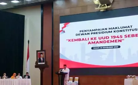 Dewan Presidium Konstitusi Desak Sistem Bernegara Dikembalikan ke UUD 1945 Sebelum Amandemen
