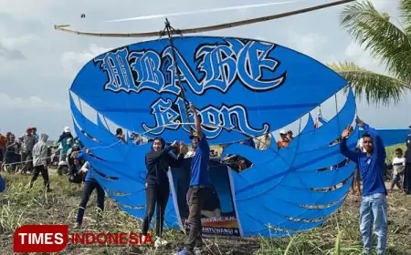 Jemput Suara Tuhan, Caleg NasDem Banyuwangi Penuhi Langit dengan Layang-layang