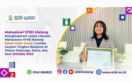 Menginspirasi Lewat Literasi, Mahasiswa STIKI Malang Sabet Gelar Juara 1 Lomba Cerpen Tingkat Nasional di POSSE 2023