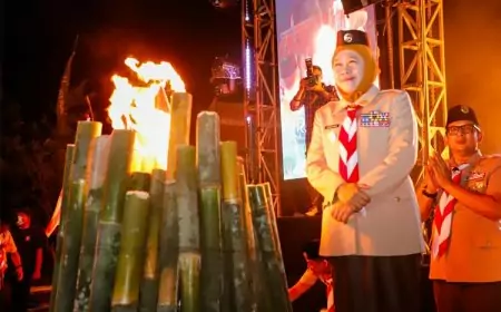 Buka Raimuna Jatim XIV, Gubernur Khofifah Ajak Songsong Indonesia Emas 2045 