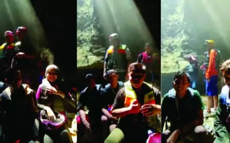 Mahasiswa dari UWG Malang, UTHM, dan UBP Nikmati Petualangan Susur Sungai Bawah Tanah di Malang