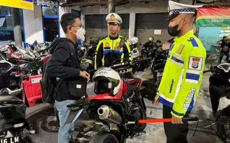 Polres Bantul Amankan Ribuan Motor Berknalpot Brong