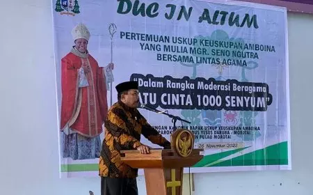 Kegiatan Lintas Agama Uskup Amboina, Kemenag Morotai: Moderasi Beragama Harus Kita Jaga
