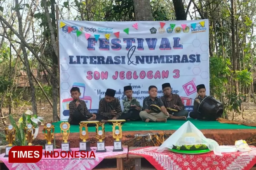 Kampus Mengajar Angkatan 6 Sukses Gelar Festival Literasi dan Numerasi di SDN Jeblogan 3 Ngawi