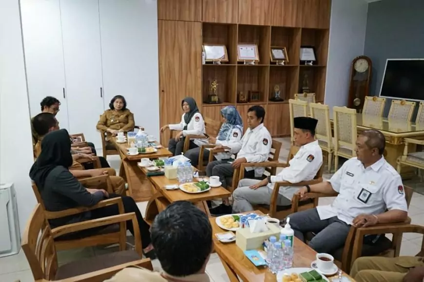 KPU Bersama Bawaslu Kota Kediri Audiensi dengan Pj Wali Kota Kediri