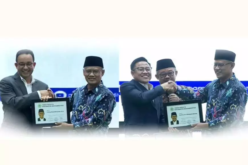 Anies&#45;Imin Dianugerahi Kartu Tanda Anggota Kehormatan Muhammadiyah