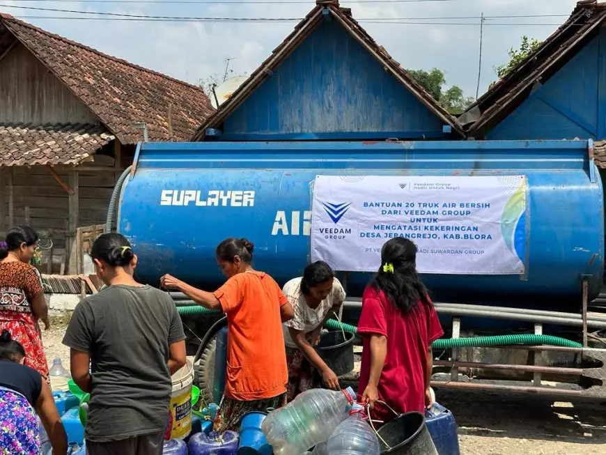 Melalui Program KKN UNY di Desa Jepang Rejo, Veedam Group Bantu 100.000 liter Air Bersih