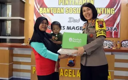 Polres Magelang Kota Sebar 100 Paket Bansos untuk Cegah Stunting