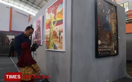 Pelukis Jombang Sejukan Tahun Politik dengan Pameran Lukisan